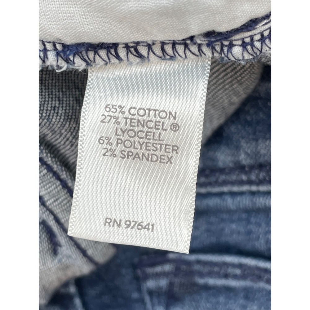 J Jill Denim Jeans Womens 14 Blue Cotton Blend Stretch Mid-Rise Slim Ankle - Picture 5 of 8
